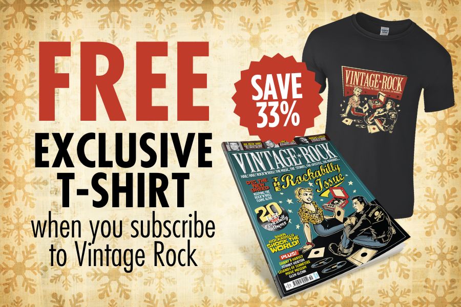 FREE exclusive Vintage Rock t-shirt when you subscribe