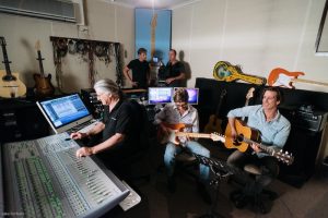 Hank with Ben Marvin in the studio