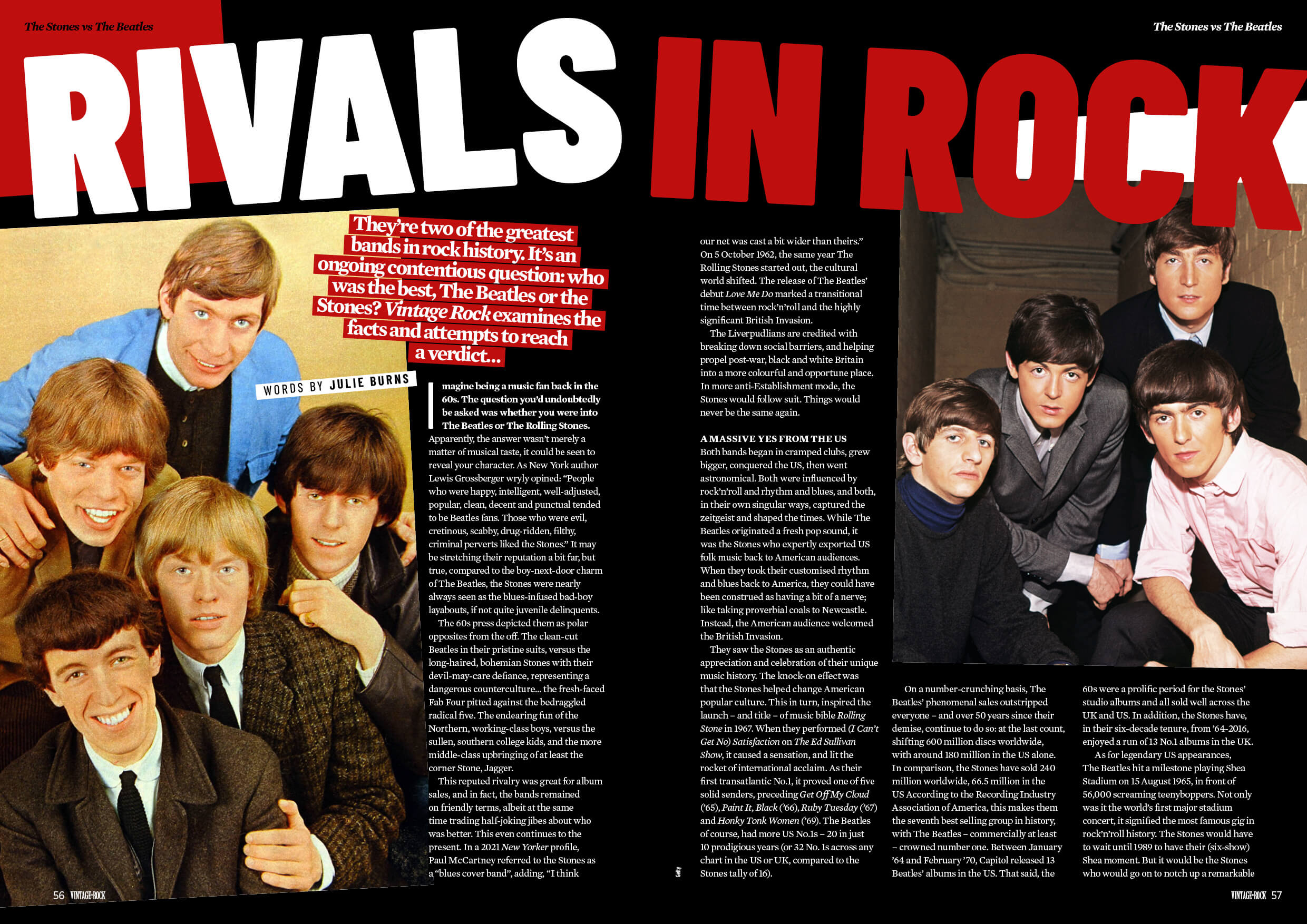 Rivals in rock magazine spread